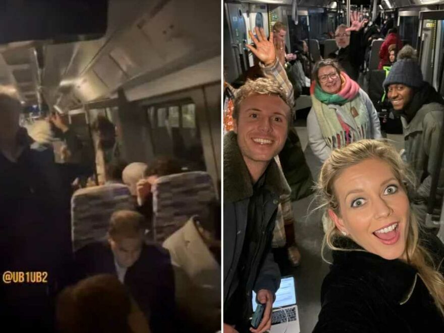 Hundreds of passengers including Rachel Riley trapped on trains for ...
